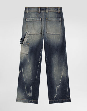 Dolce & Gabbana Washed denim trousers Multicolor L45P25LDD74