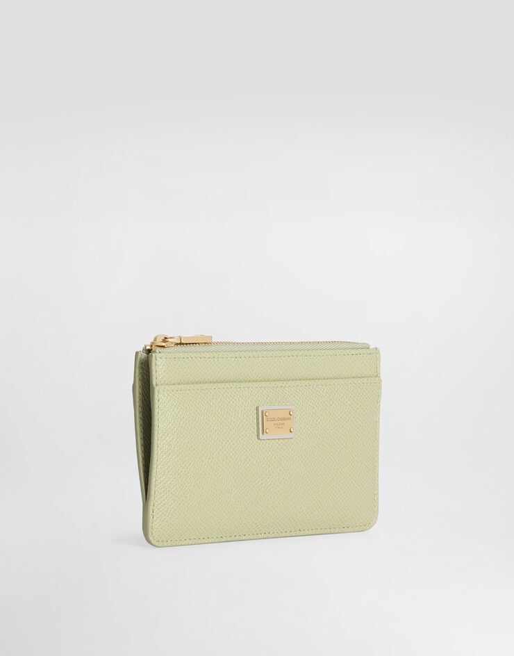 Dolce & Gabbana Dauphine calfskin card holder Green BI1261A1001