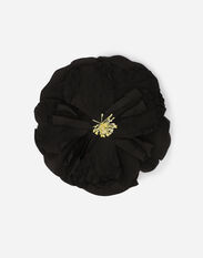 Dolce & Gabbana Broche avec fleur en popeline Noir GH706ZGH892