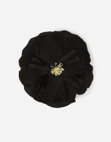 Dolce & Gabbana Брошь с цветком из поплина черный GH706ZGH892