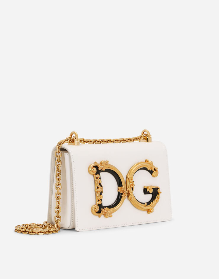 Dolce & Gabbana DG GIRLS 纳帕皮革肩背包 白 BB6498AZ801