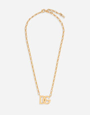 Dolce & Gabbana Chain necklace with DG logo Gold and shiny black VG2277VM287