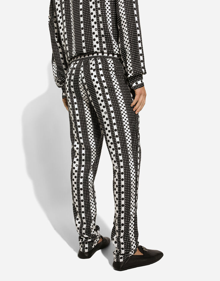 Dolce & Gabbana Pantalón tipo pijama de seda estampada Imprima GVCRATIS1S6