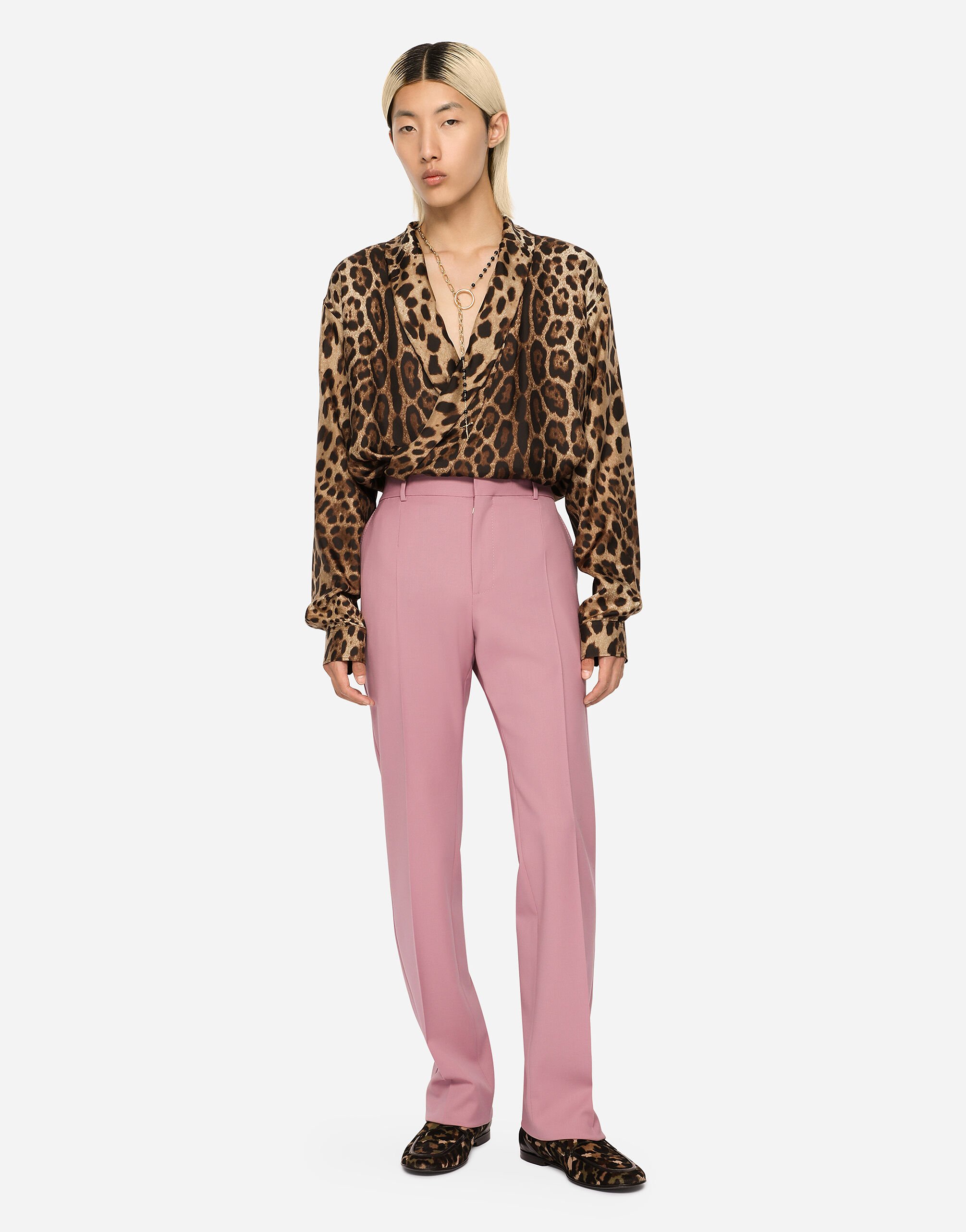 Leopard print shirt and jeans on sale
