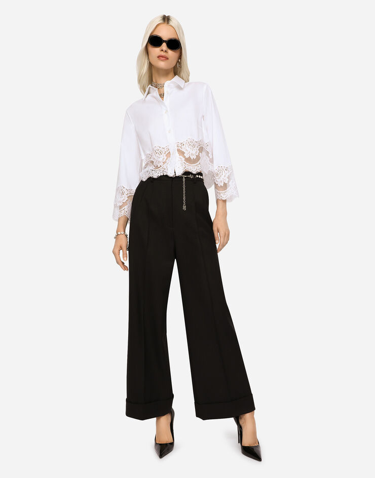 Dolce & Gabbana Twill culottes Black FTCQ5TFUBE7