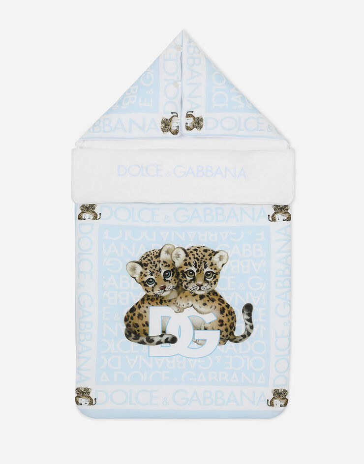 Dolce&Gabbana Jersey sleep sack with all-over logo print #N/D LNJAD8G7KQ9