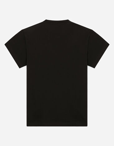Dolce & Gabbana Jersey T-shirt with bee embroidery Black L4JTCQG7YGN