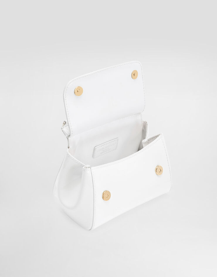 Dolce & Gabbana Minibolso Sicily de charol Blanco EB0003A1067