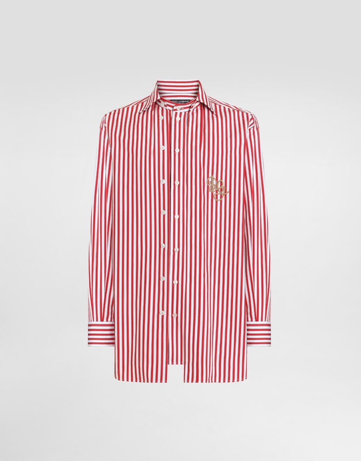Dolce & Gabbana Camisa en popelina a rayas Dolce & Gabbana Camisa en popelina a rayas Multicolor G5OV2ZFR54A