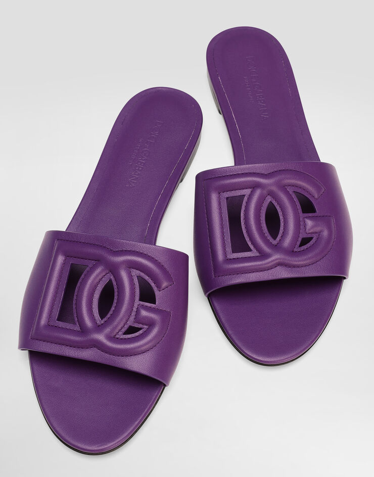 Dolce & Gabbana Slides in calfskin Purple CQ0436AY329