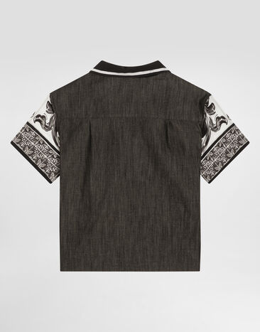 Dolce & Gabbana قميص بأكمام قصيرة وطبعة مايوليكا متعدد الألوان L43S81LDD19