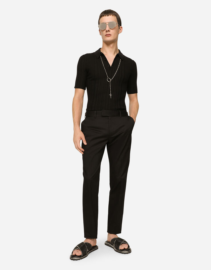 Dolce & Gabbana Stretch cotton pants NEGRO GWQ5ETFUFJR
