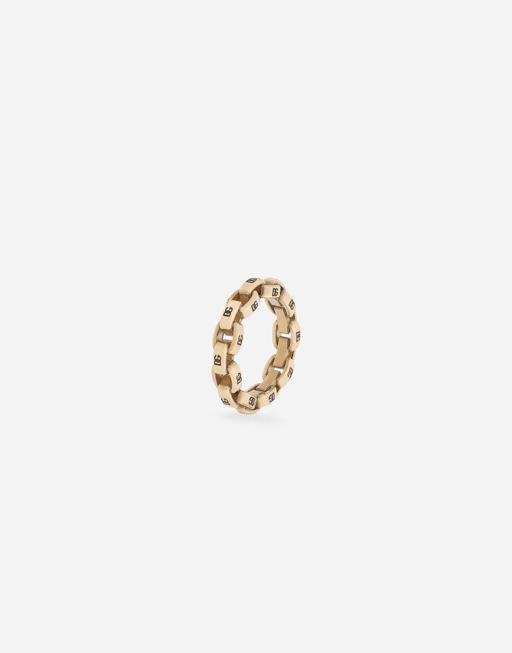Dolce & Gabbana Chain ring with DG logos Gold WRO5P5W1111