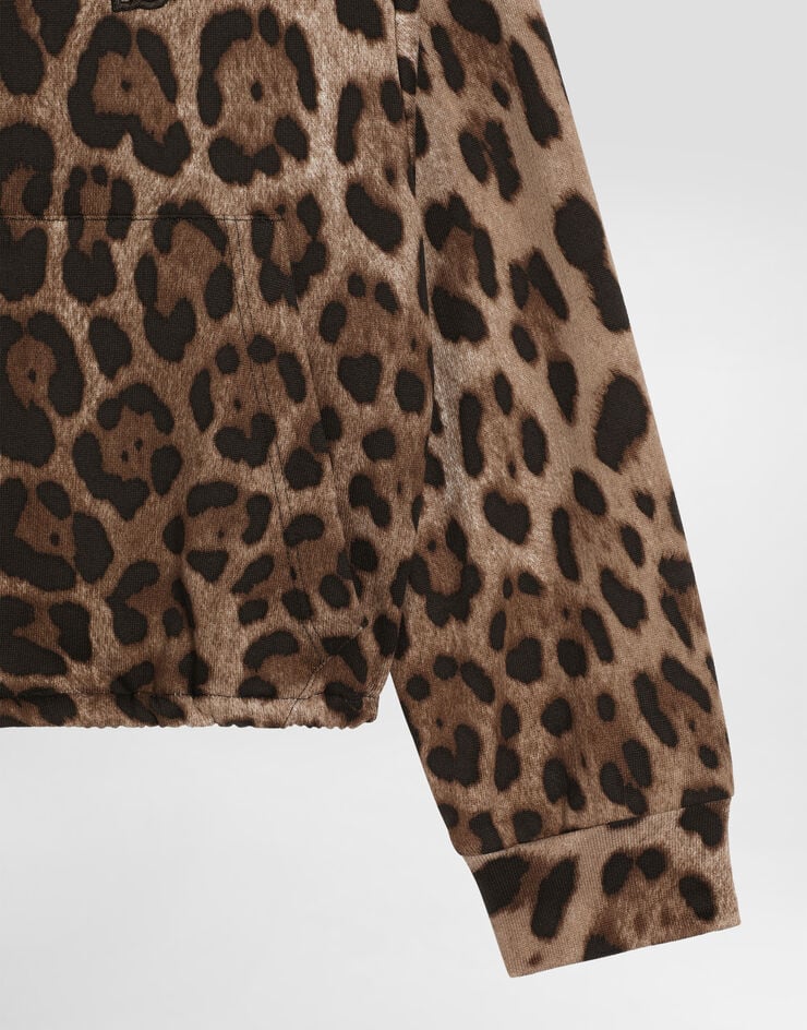 Dolce & Gabbana Leopard-print hooded sweatshirt Print L5JWCRHS7LD