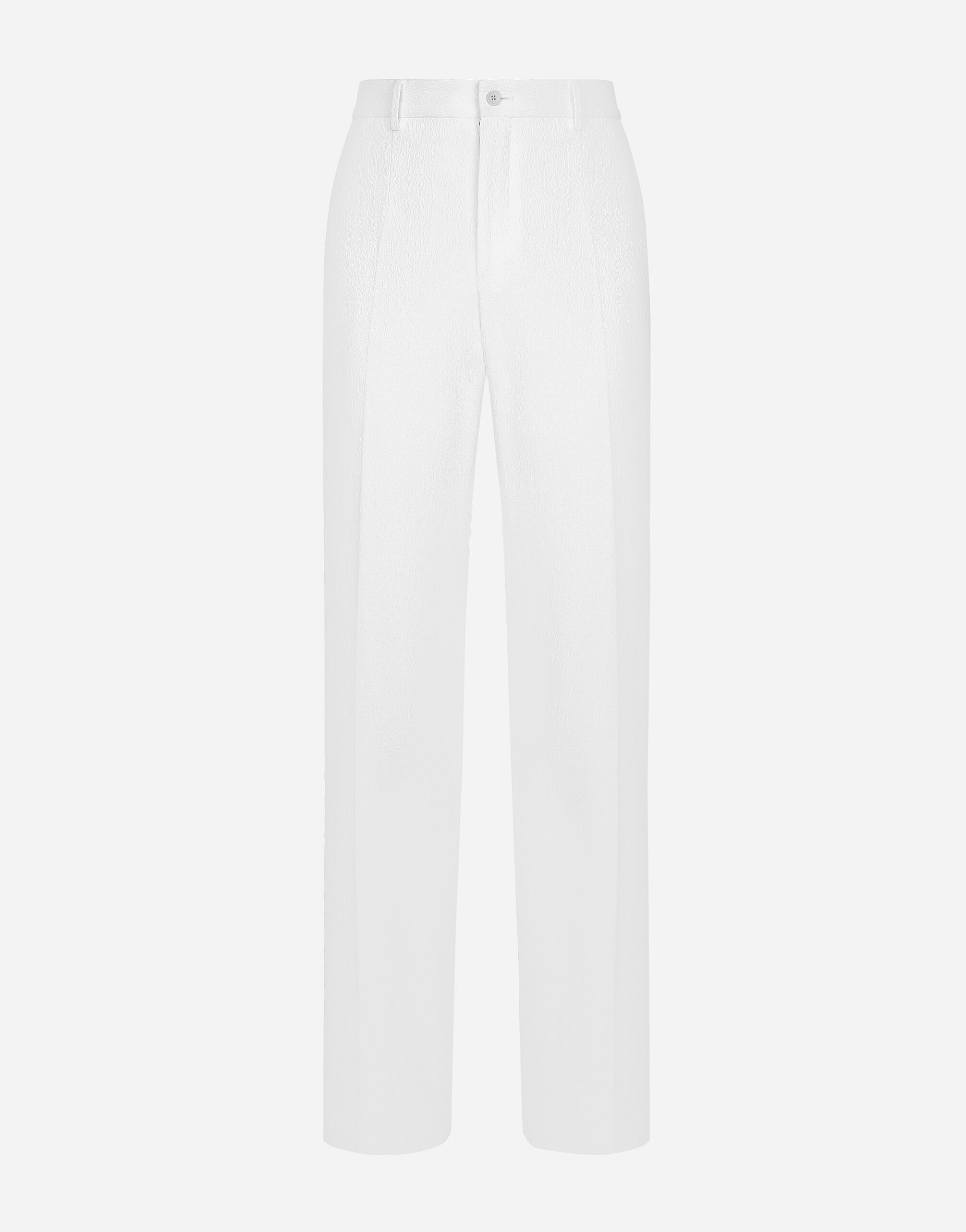 Dolce & Gabbana Pantalone sartoriale in cotone stretch Bianco CS2255AR836
