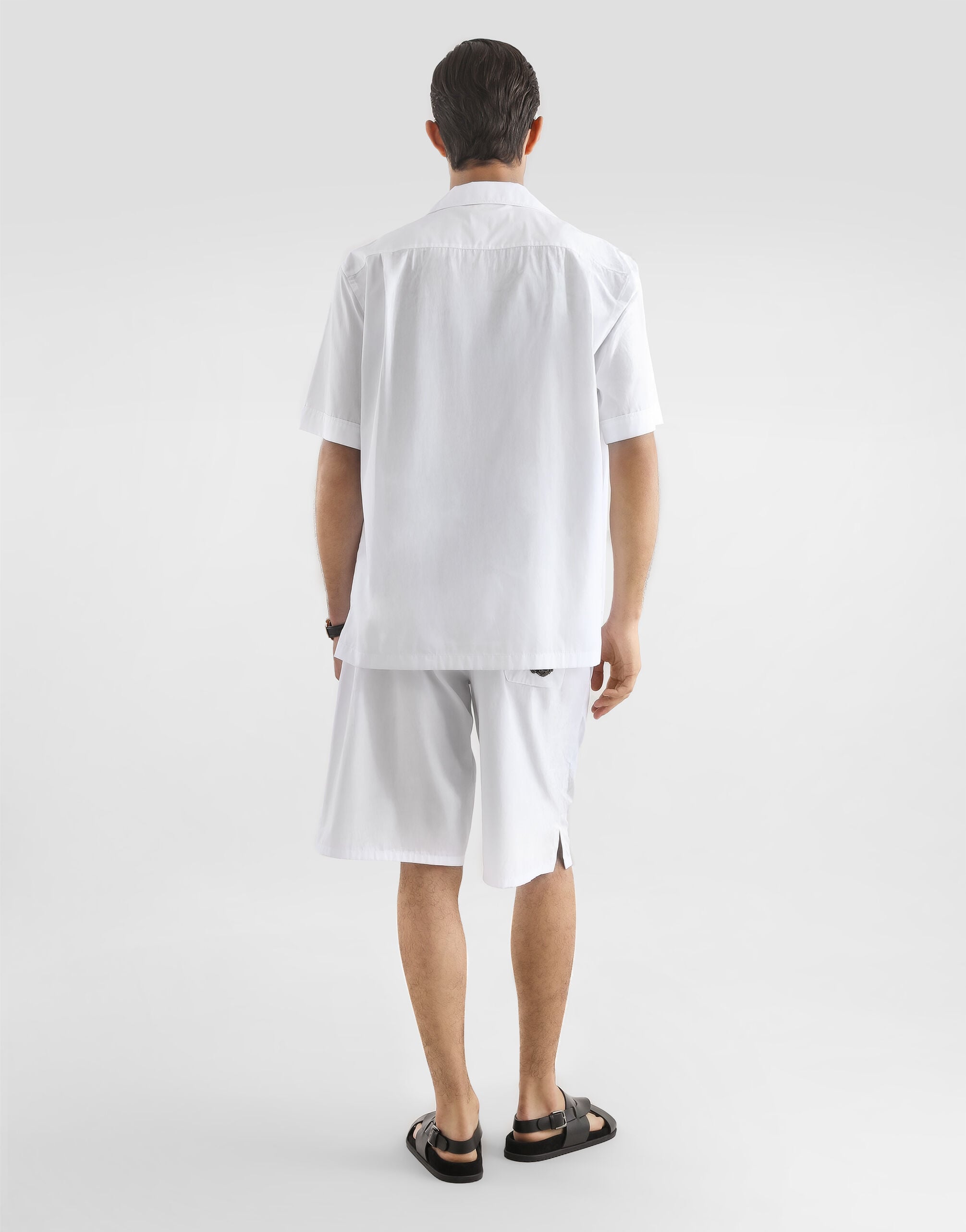 希少✨DOLCE & GABBANA ホワイトバード ピケ ポロTシャツ 50 Cropped jersey T-shirt with DG logo in White for Women