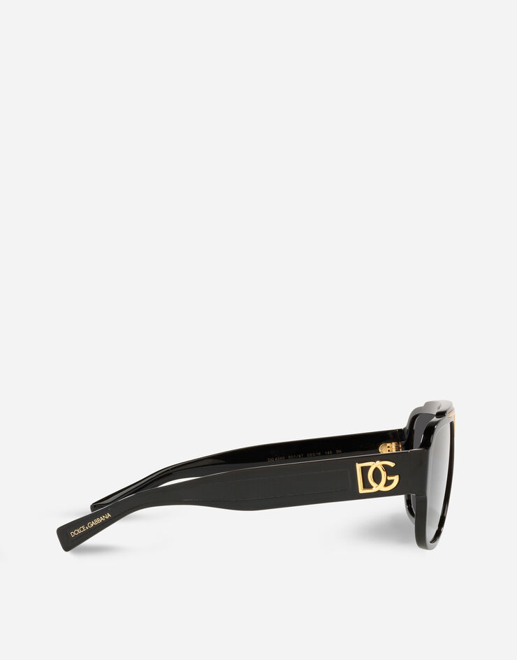 Dolce & Gabbana DG 크로스 선글라스 블랙 VG438BVP187