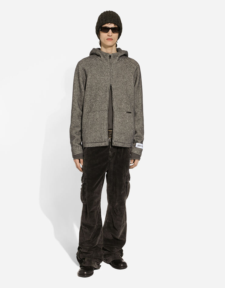 Dolce & Gabbana Zip-up jacket with hood Grey G9BFFTGI497