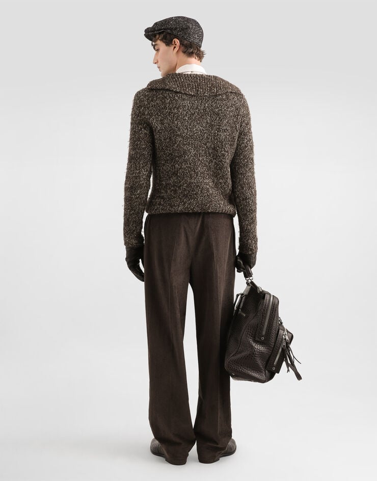 Dolce & Gabbana Alpaca blend polo shirt Dolce & Gabbana Alpaca blend polo shirt Grey GXZCVTJGMK2