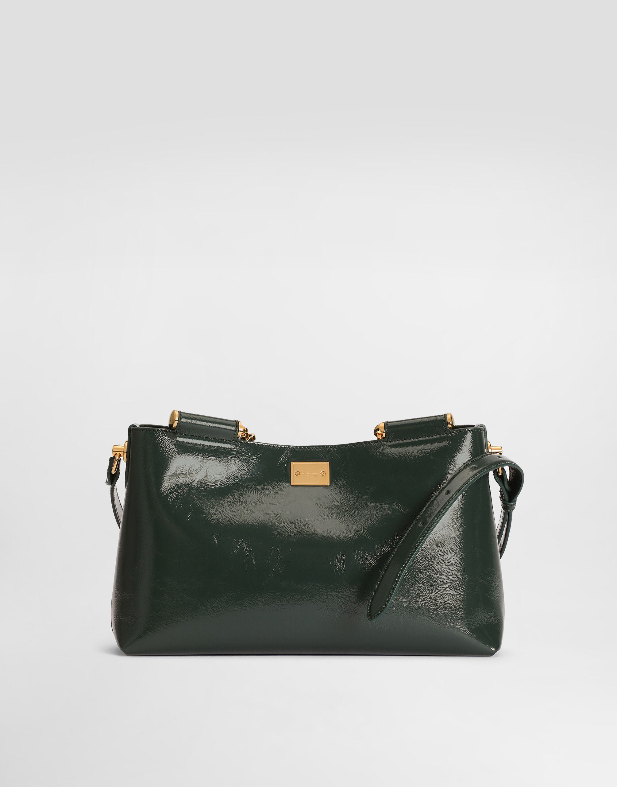 Medium Vittoria calfskin handbag in Green for Women | Dolce&Gabbana®