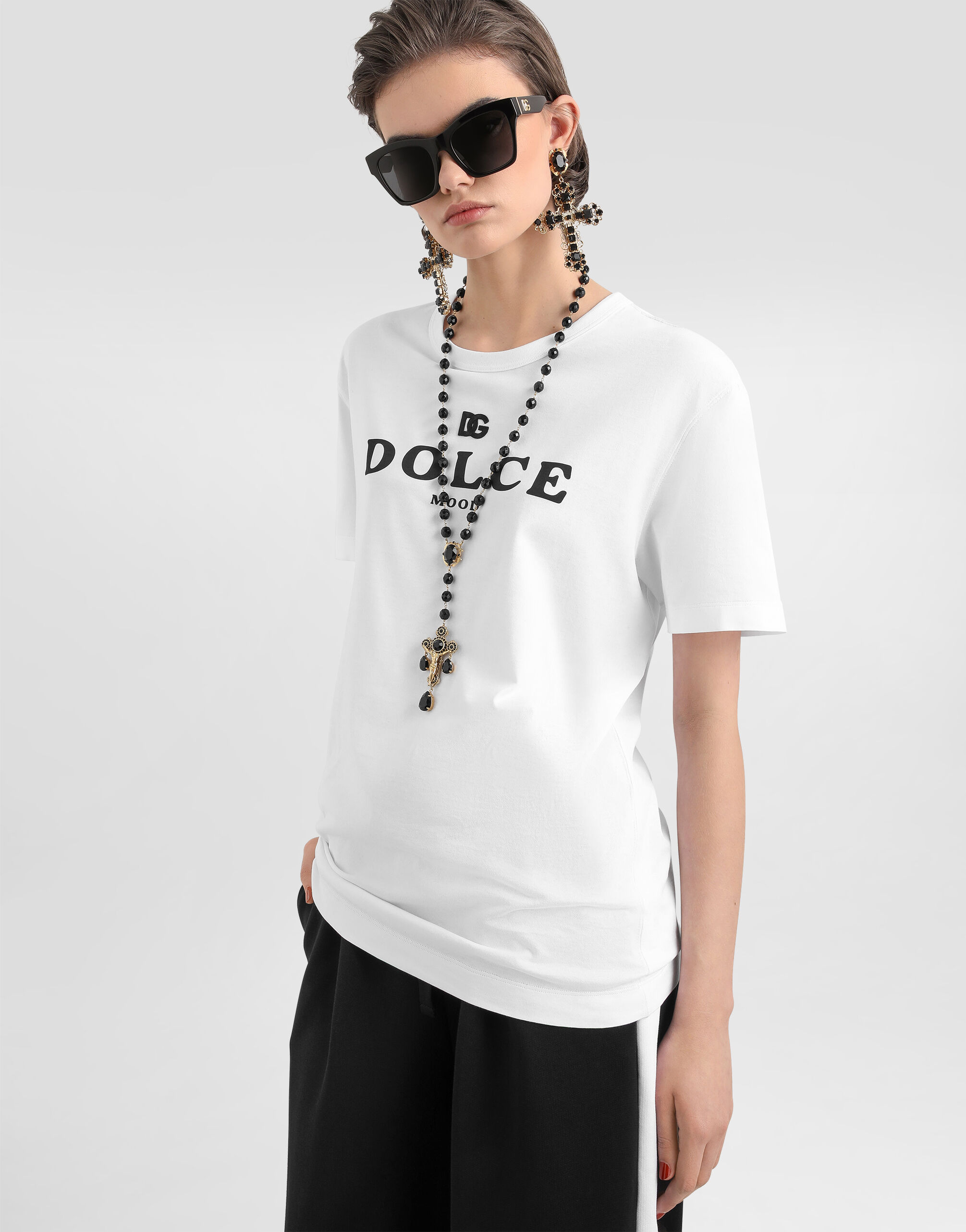 ホワイトのウィメンズ Cotton t-shirt | Dolce&Gabbana®