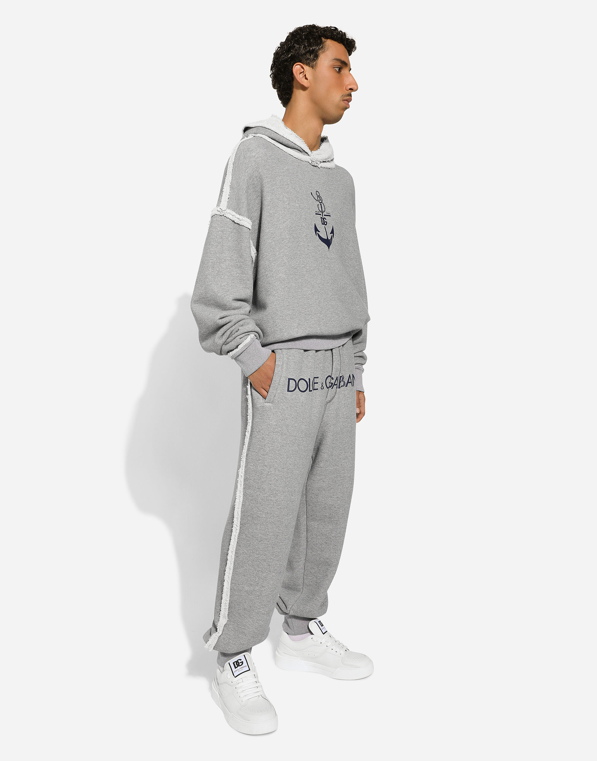 Dolce & Gabbana Jogging pants with Dolce&Gabbana logo male Grey