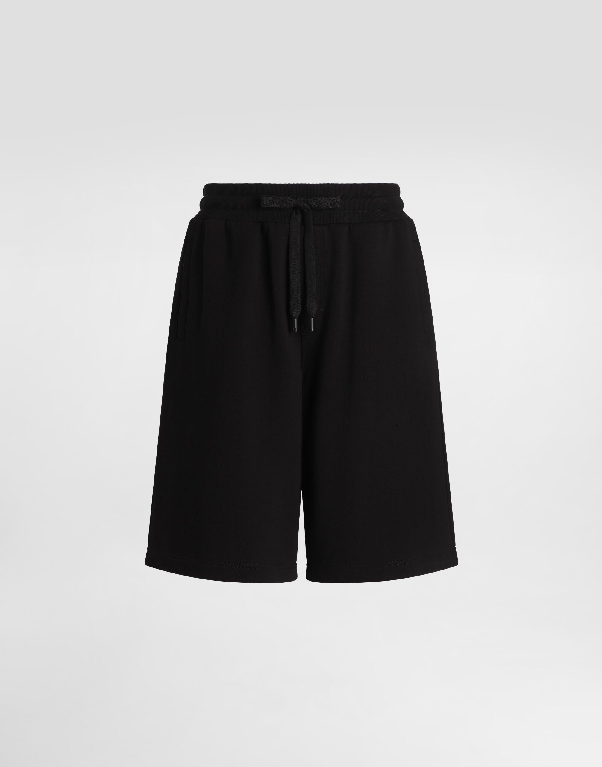 Cotton jogging shorts in Black for Men Dolce Gabbana