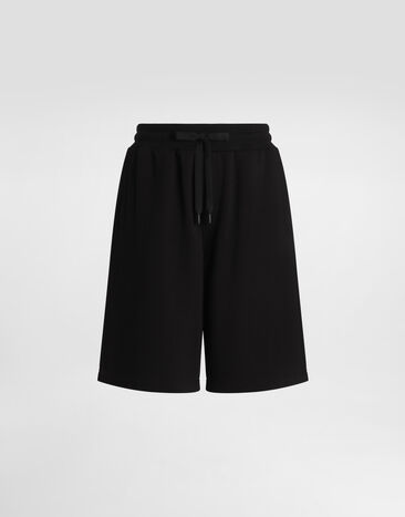 Dolce & Gabbana Jogging-Bermudas aus Baumwolle Schwarz GP08BZG7O2S