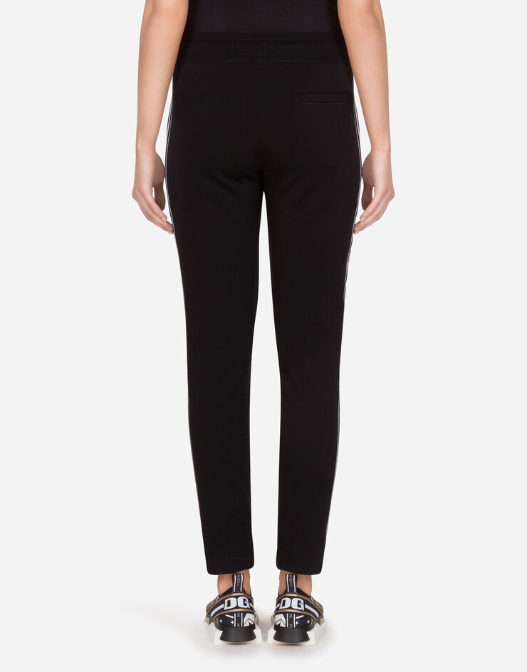Dolce & Gabbana MILLENNIALS STAR JERSEY JOGGING PANTS BLACK FTBM7THU7AL