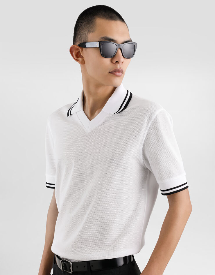 Dolce & Gabbana Piqué polo shirt White G8SX9THU7UT