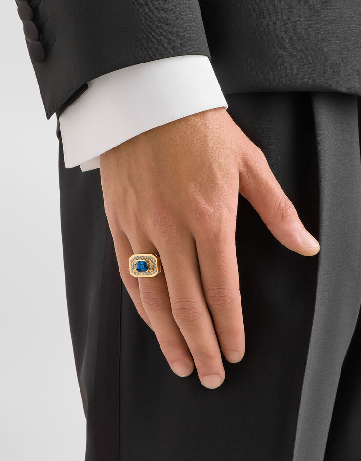 Dolce & Gabbana Rhinestone ring Blue WRM1S2W1111