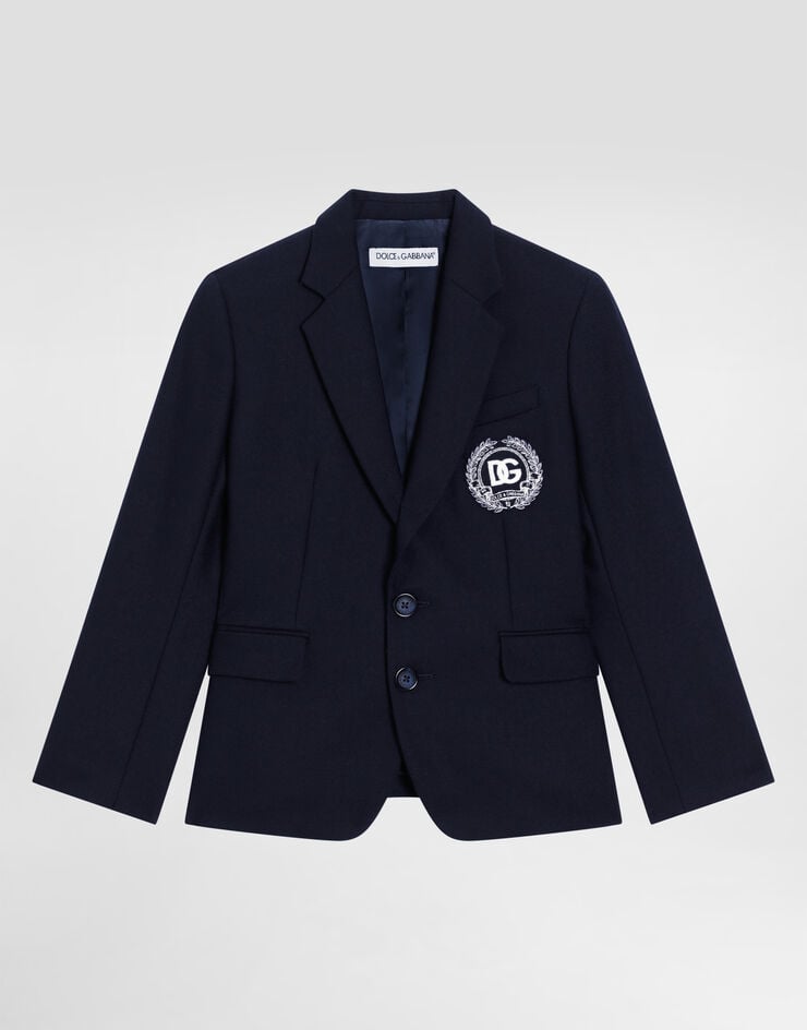 Dolce & Gabbana Single-breasted jacket in wool Blue L41J86FU28G
