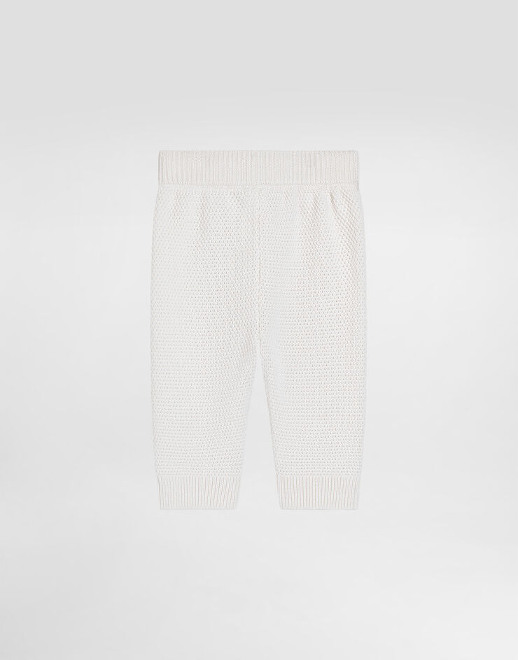 Dolce & Gabbana Seed stitch knit trousers White L1KP12JGMG8