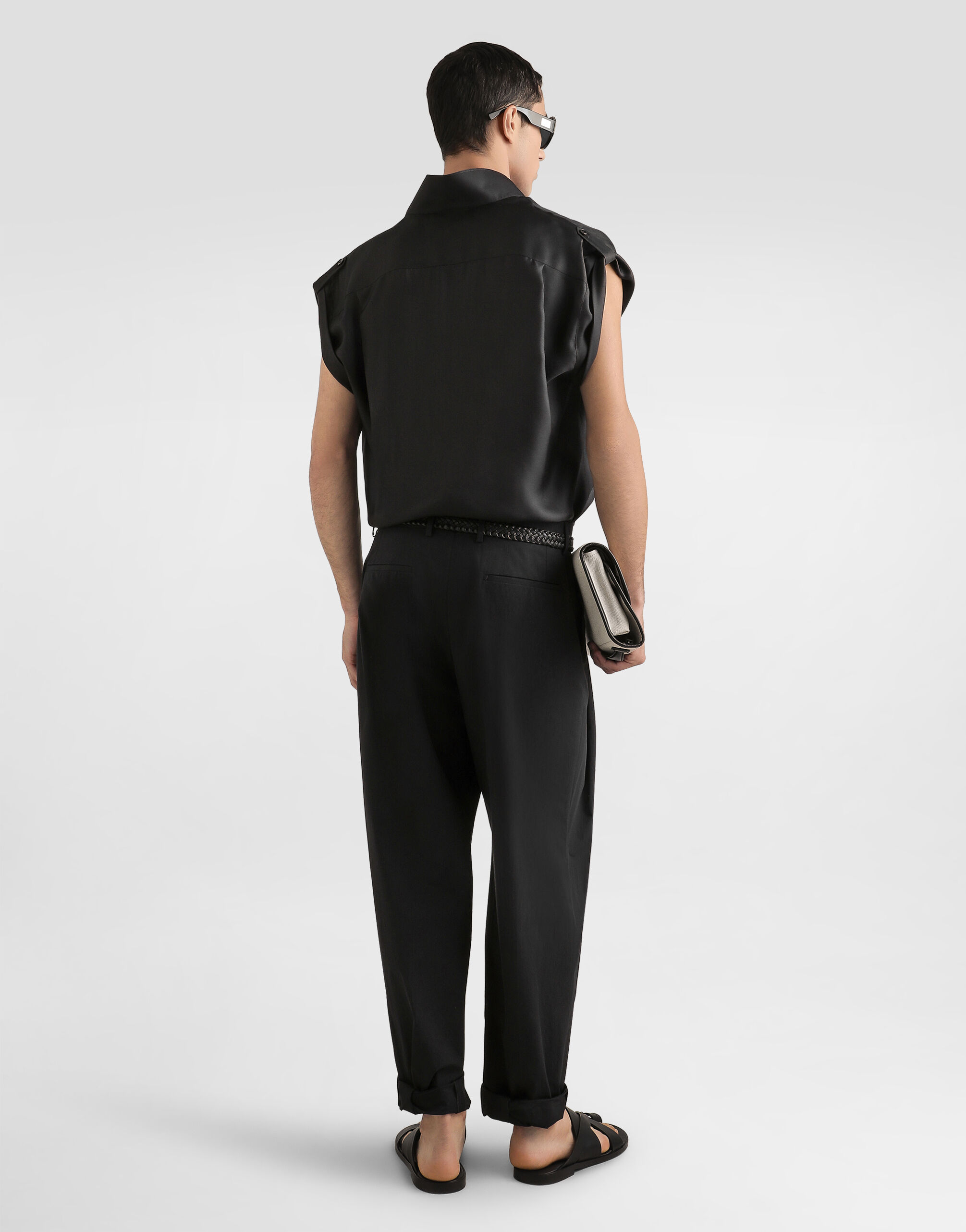 【Dolce&Gabbana】セットアップ コイン 黒 シルク 半袖 ショート Dolce&Gabbana】セットアップ コイン 黒 シルク 半袖 ショート