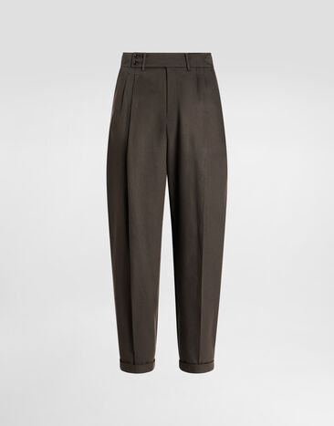 Dolce & Gabbana Cotton twill pants Brown GP11LTFU6X8
