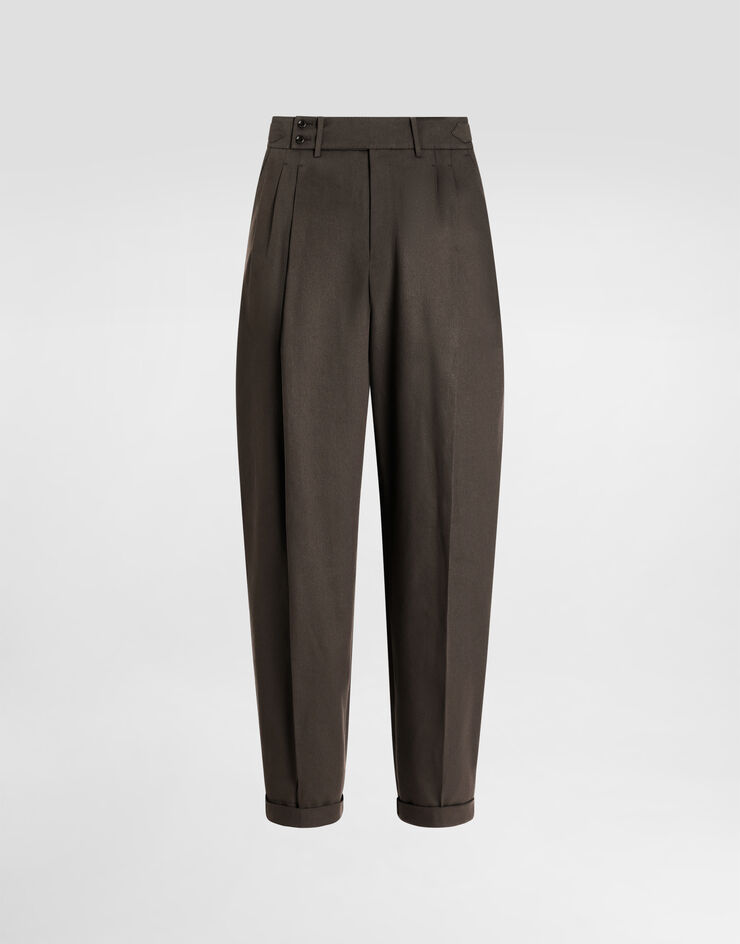 Dolce & Gabbana Cotton twill pants Brown GP11LTFU6X8