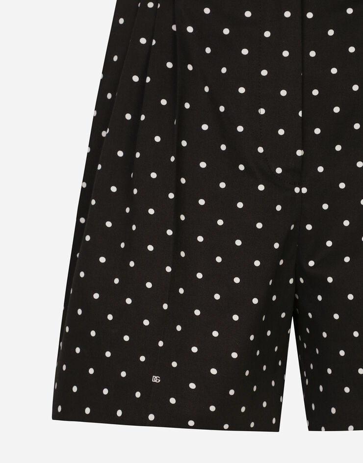 Dolce & Gabbana Short en coton avec imprimé à pois Imprimé FTC5WTFSFNP