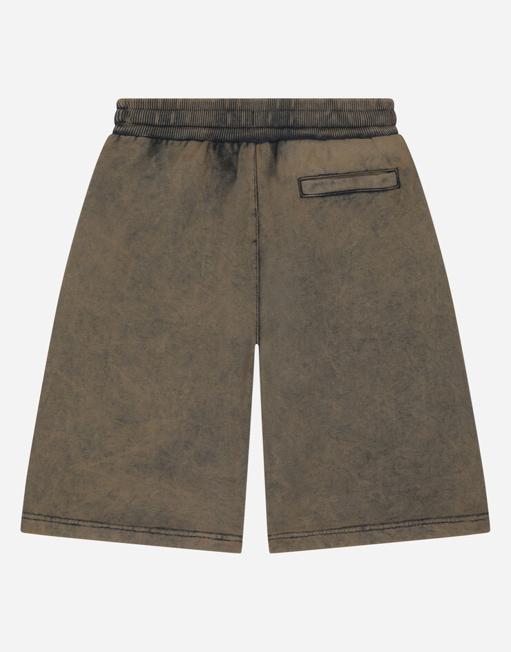 DolceGabbanaSpa Basket shorts with Re-edition label and logo tag Multicolor L4JQR4G7J4Q