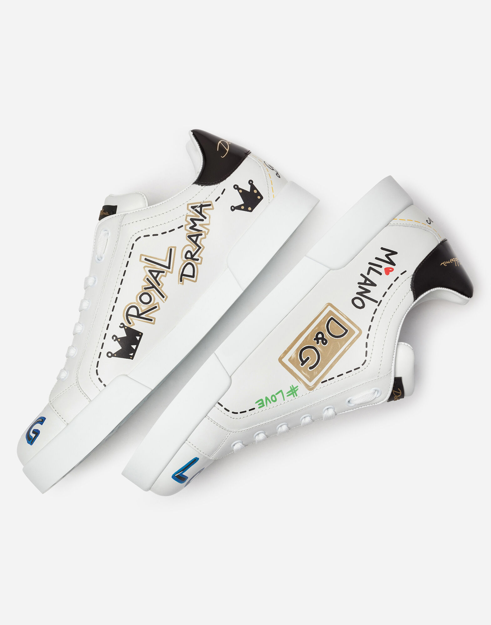 PORTOFINO スニーカー プリントナッパカーフスキン パッチ PORTOFINO スニーカー プリントナッパカーフスキン パッチ