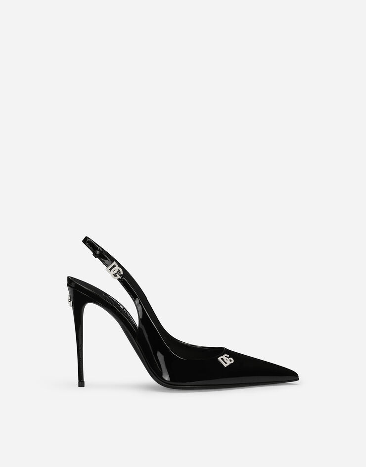 Dolce & Gabbana Patent leather slingbacks Black CG0740AP622