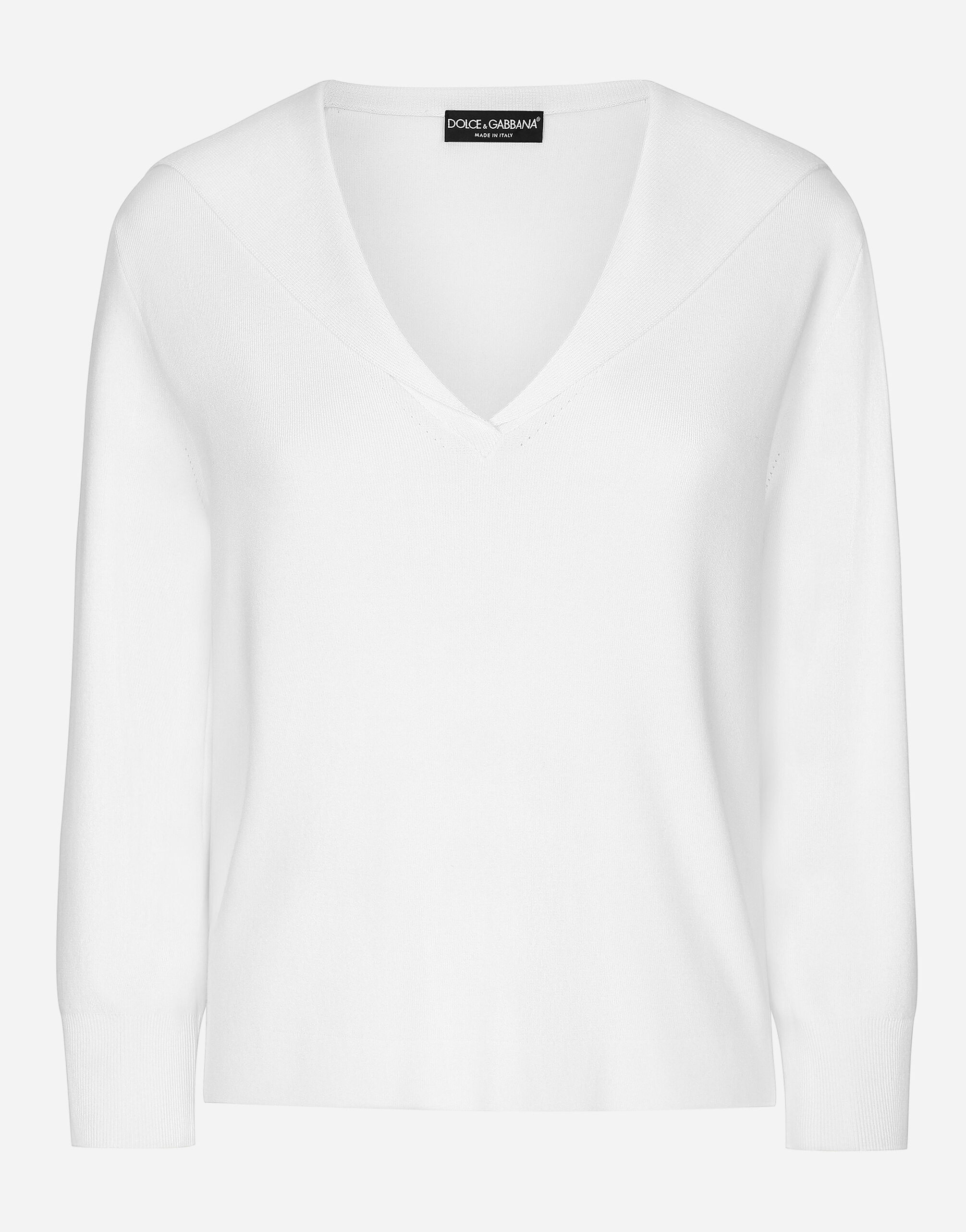 Dolce and gabbana white sweater outlet