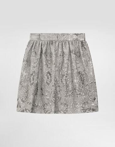 Dolce & Gabbana Lamé jacquard skirt Silver L55I77HJMQW