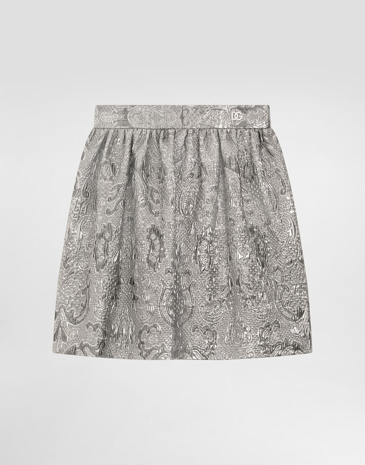 Dolce & Gabbana Falda de tejido jacquard lamé Dolce & Gabbana Falda de tejido jacquard lamé Silver L55I77HJMQW
