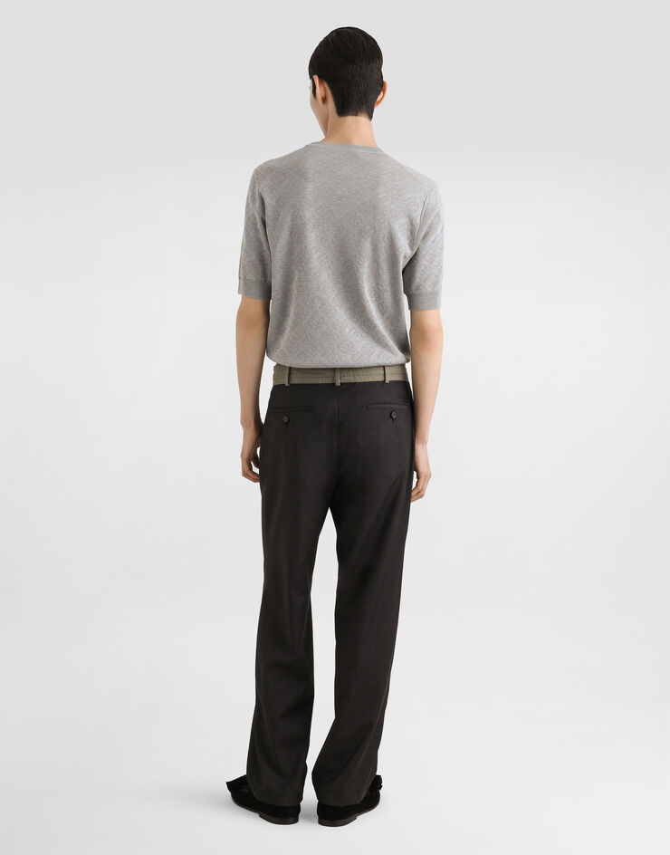 Dolce & Gabbana Pull en soie Grey GXX03TJBSO9