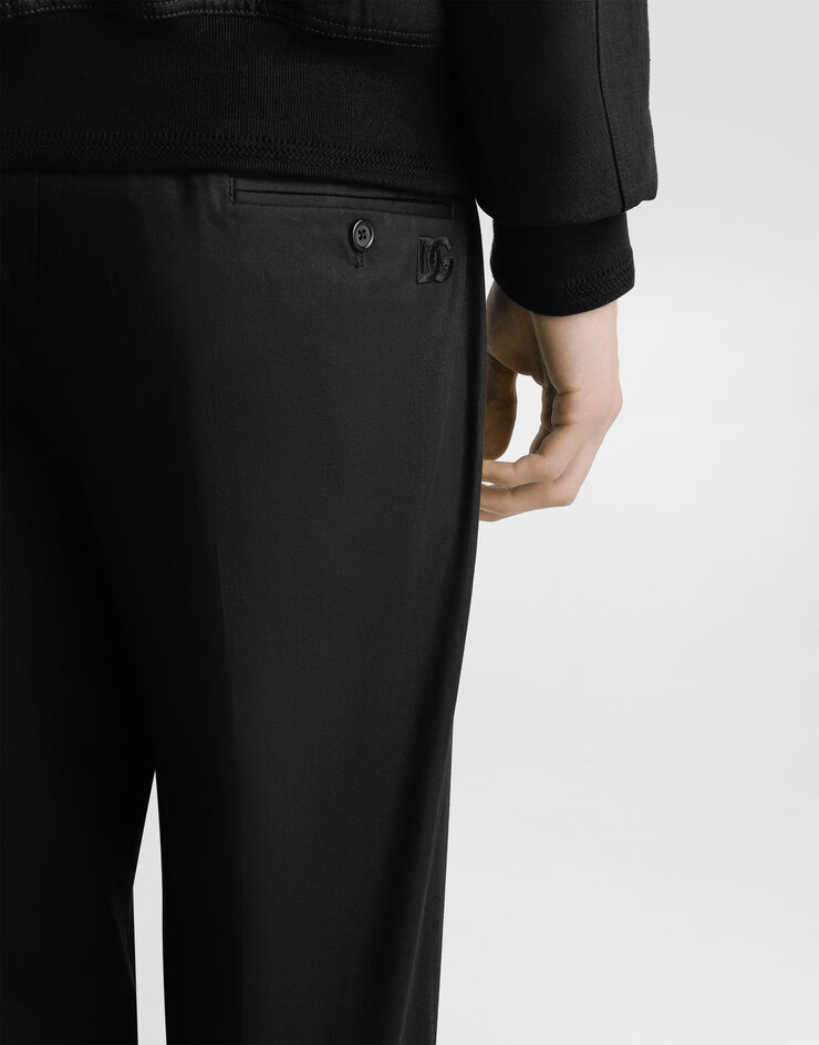 Dolce & Gabbana Cotton gabardine trousers Black GW13EZFUFNV