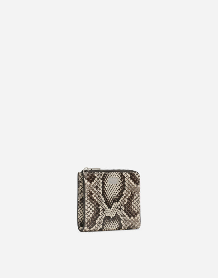 Dolce & Gabbana 파이톤 스킨 카드 홀더 옐로 BP3273A2111