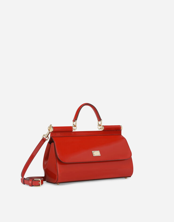 Dolce & Gabbana Удлиненная сумка Sicily с короткой ручкой красный BB7117A1037