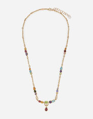 Dolce&Gabbana 18kt yellow gold necklace with multicolored fine gemstones Gold WBP6L2W1111
