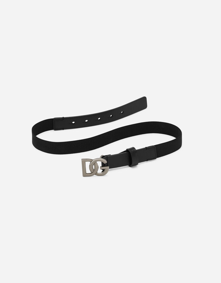 Dolce & Gabbana Calfskin and elasticated belt Black EC0086AQ616
