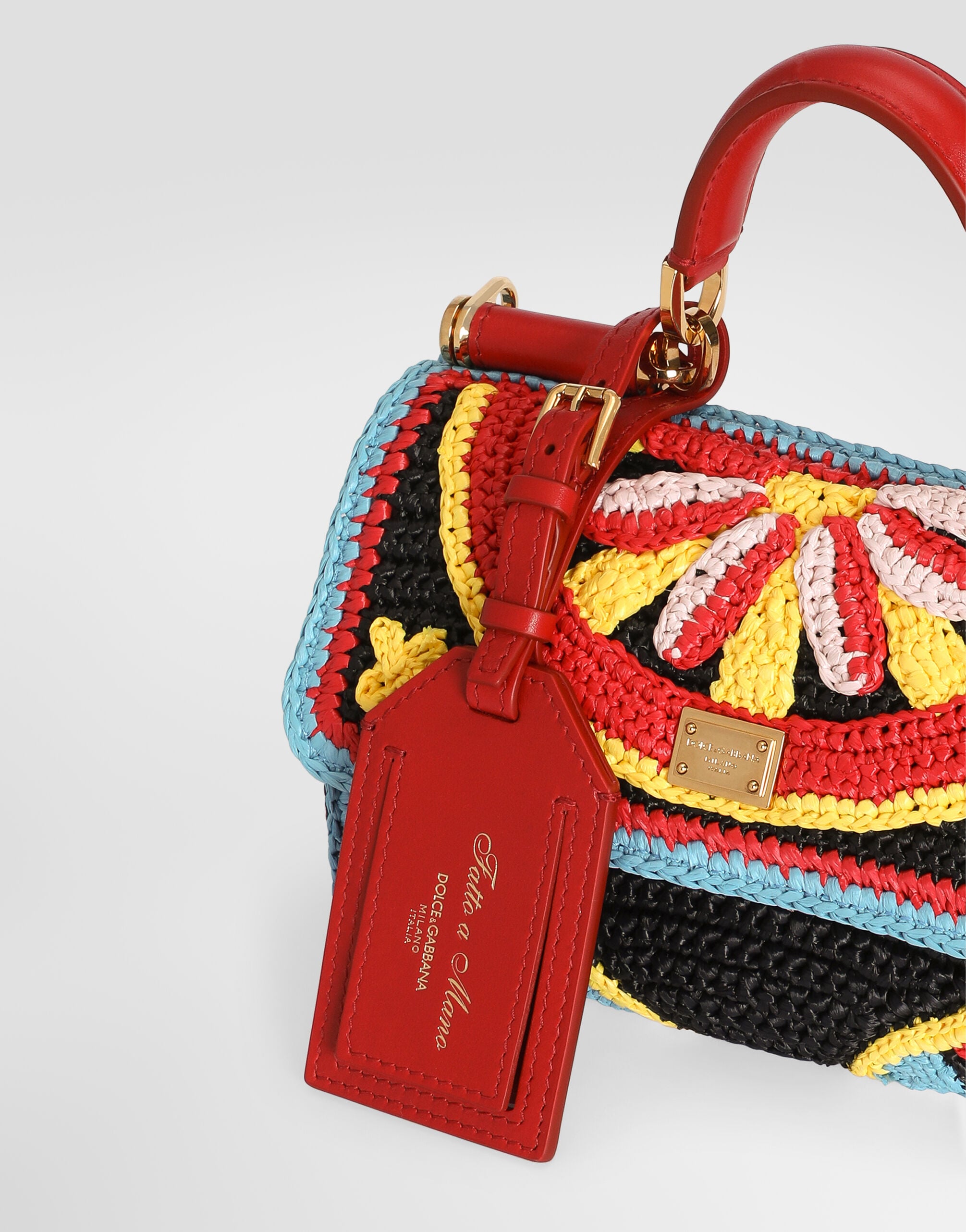 Mini My Sicily handbag in raffia in Multicolor for Women